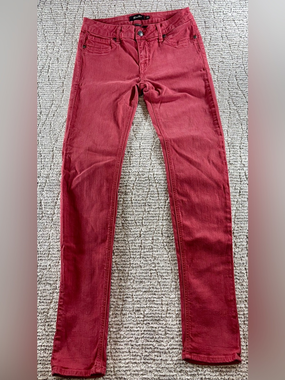 Miss Me Women’s Size 29 Peach (Red) Mid-Rise‎ Skinny Jeans